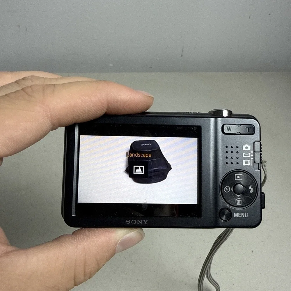 Sony Cyber-shot DSC-W710 Silver Digital Camera 16.1MP 5x Zoom w/ Battery & Bag